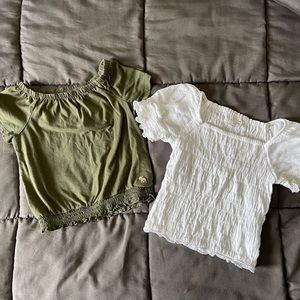 Pair of Abercrombie Kids girls 5/6 tops